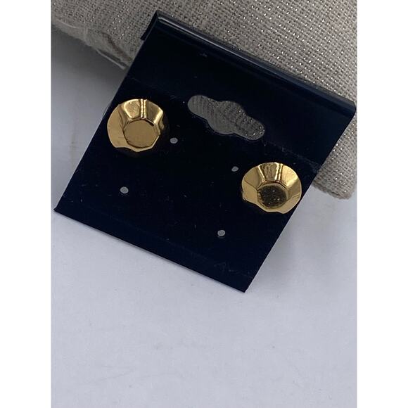 Kate Spade Gold Plated Octagon Stud Earrings 10mm - Picture 4 of 8